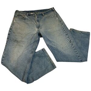 Worn In Distressed Carhartt Traditional Fit 100% Cotton Denim Jeans 38 x 30